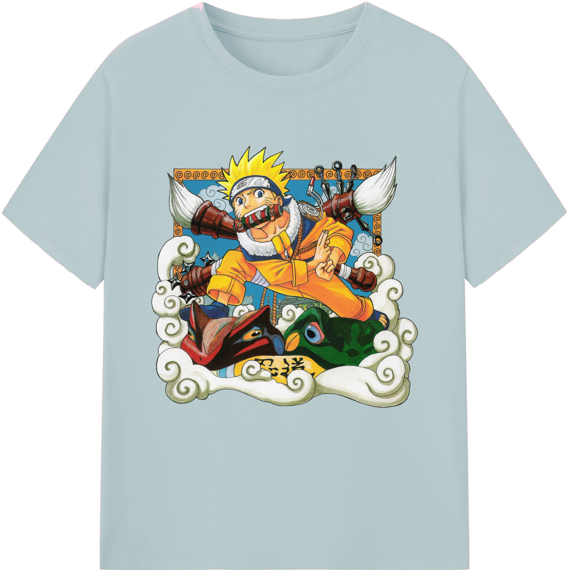 （画像用） NARUTO -ナルト- うずまき ナルト Uzumaki Naruto 綿100％半袖Tシャツ（フロントプリント）